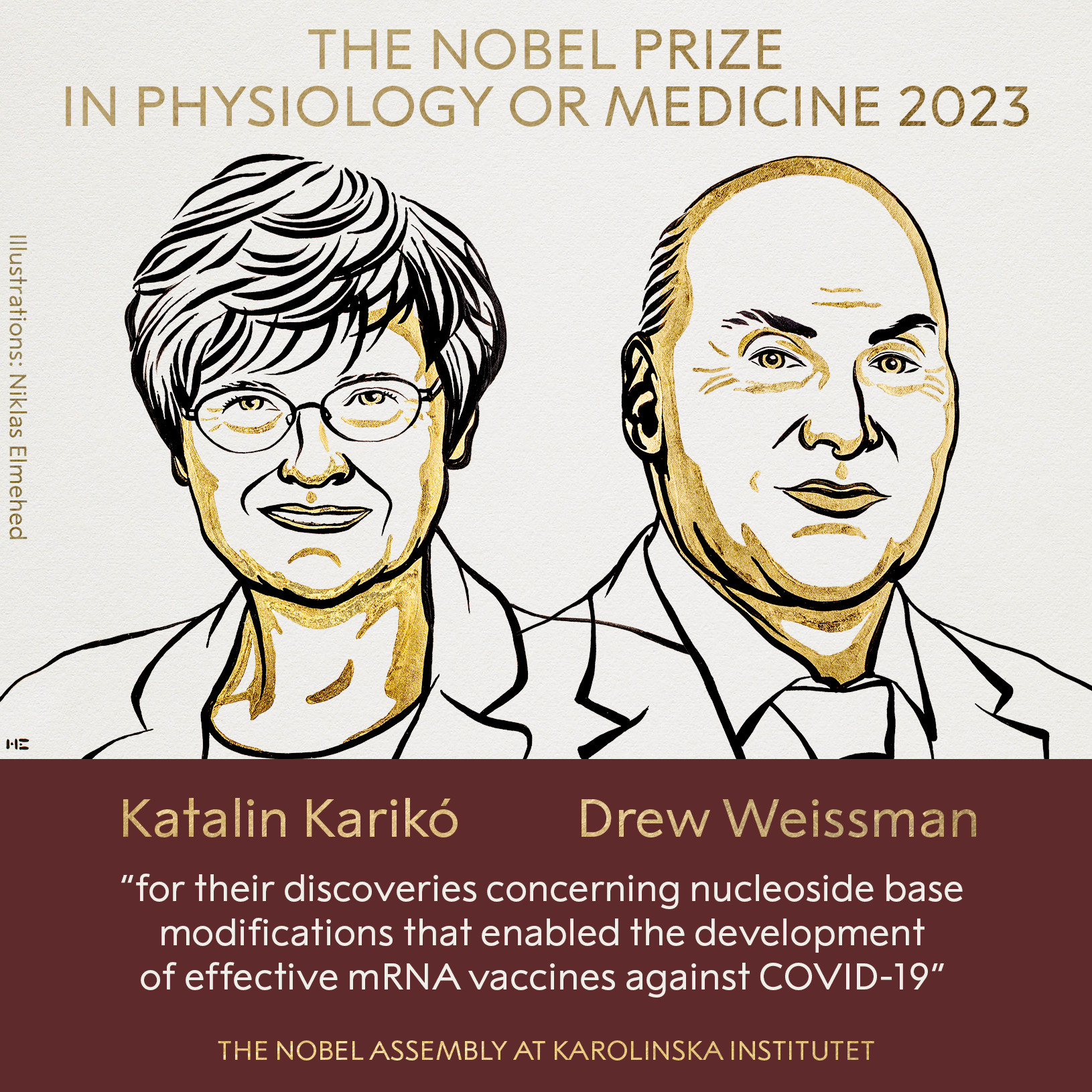 laureados Nobel medicina 2023
