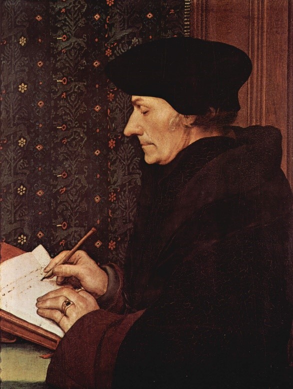 retrato de homem renascentista a escrever