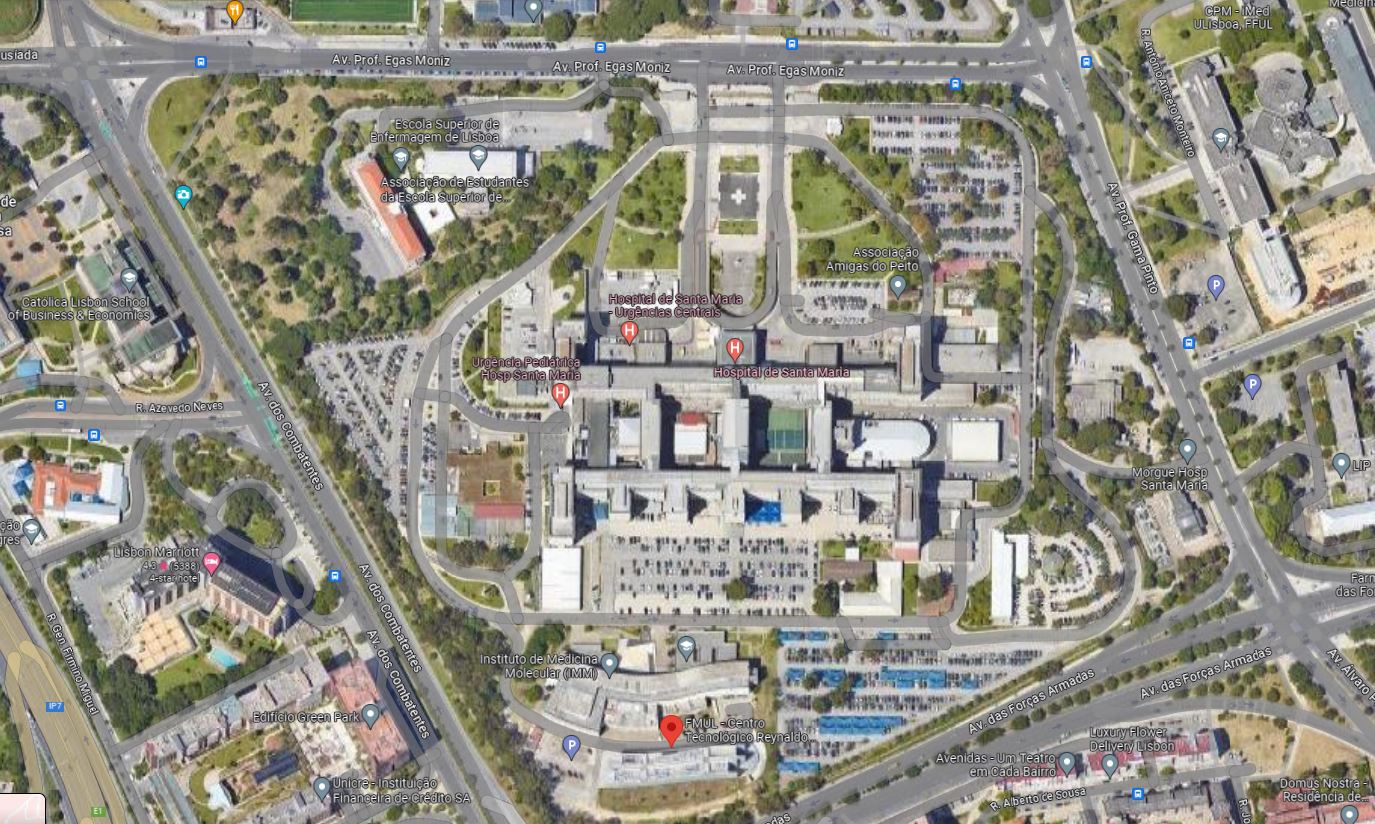 mapa indicando o centro tecnológico reynaldo dos santos