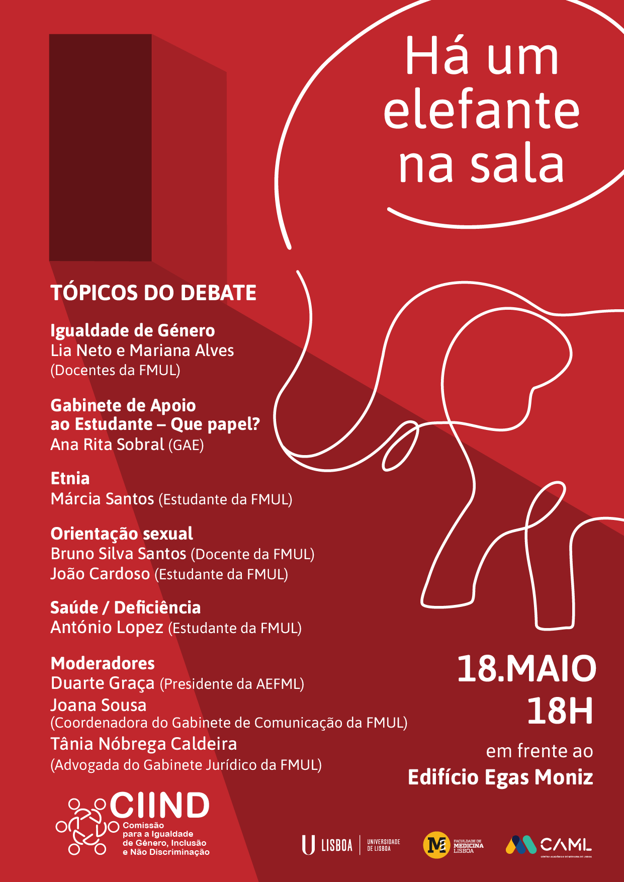 programa do evento "há um elefante na sala"
