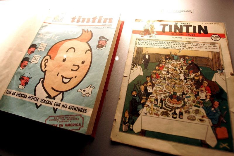 Edições antigas da banda Tintin