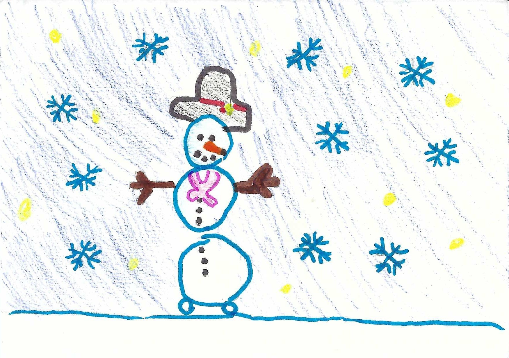 desenho de boneco de neve