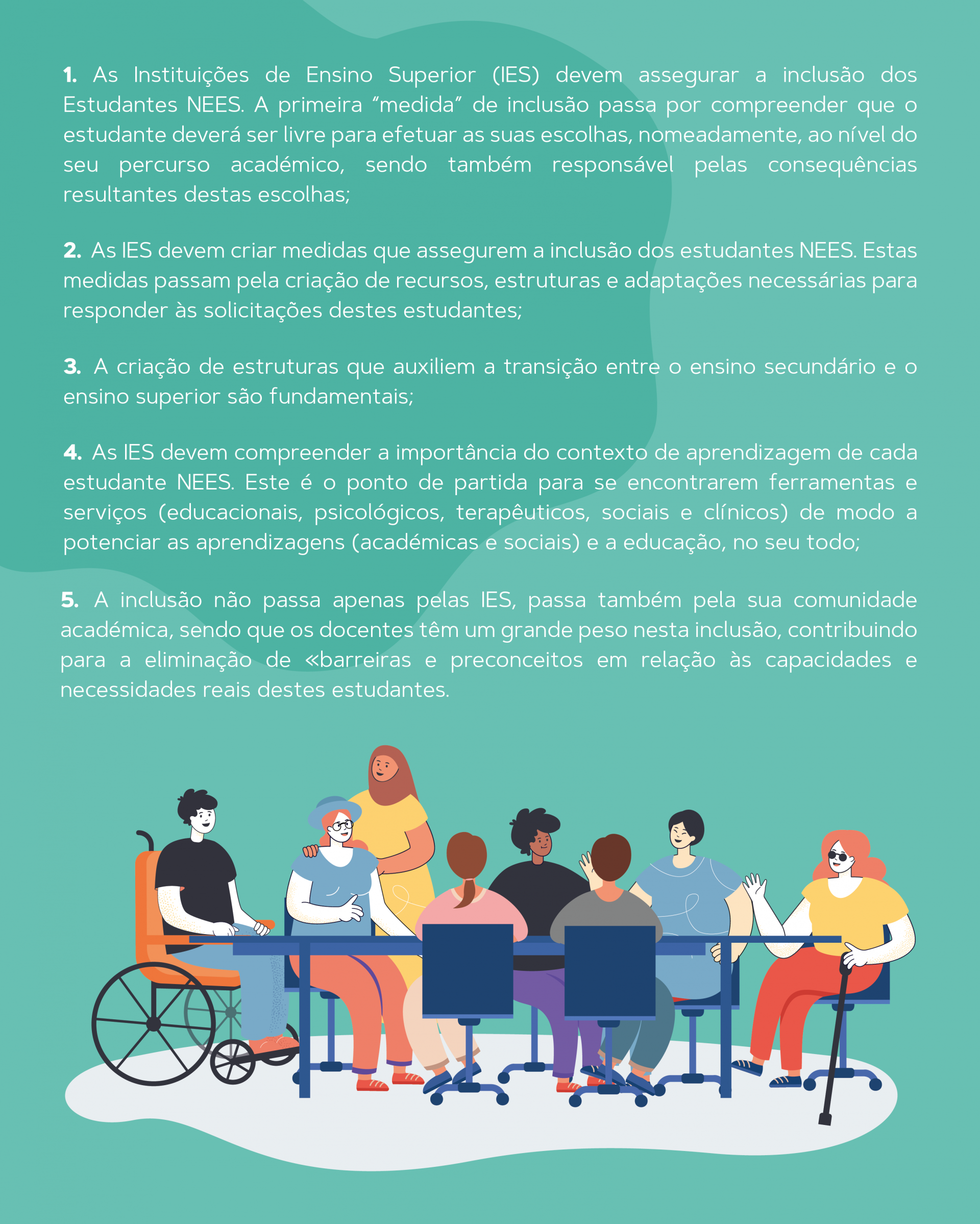 cartaz verde com texto e imagem que representa a inclusão das necessidades especiais