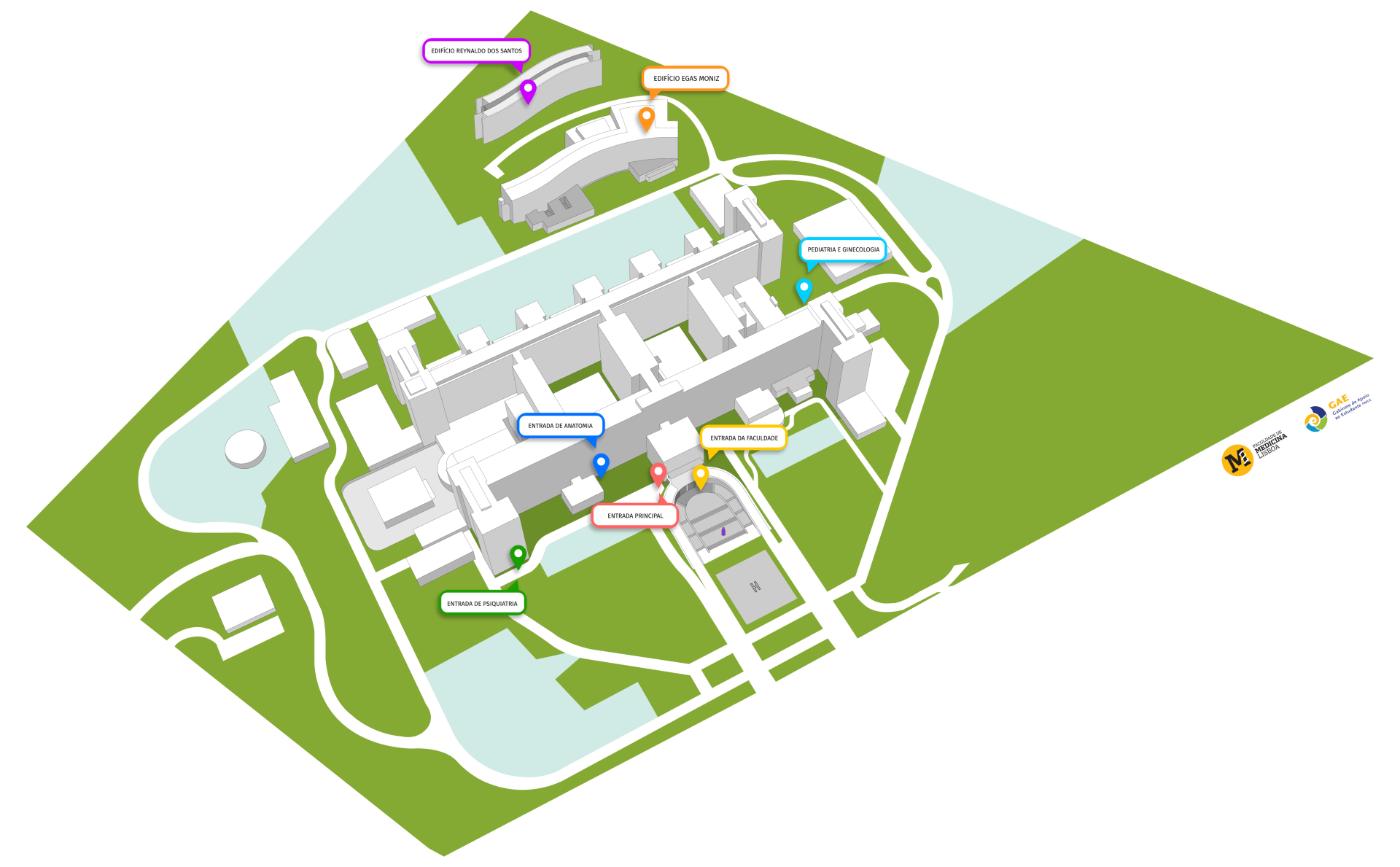 Mapa de acesso ao Edifico central