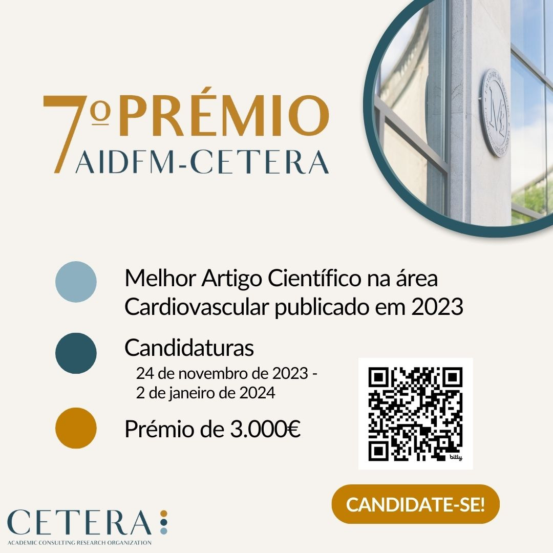 7ª Edição Prémio AIDFM-CETERA: Candidaturas de 24 de novembro 2023 a 02 de janeiro 2024!