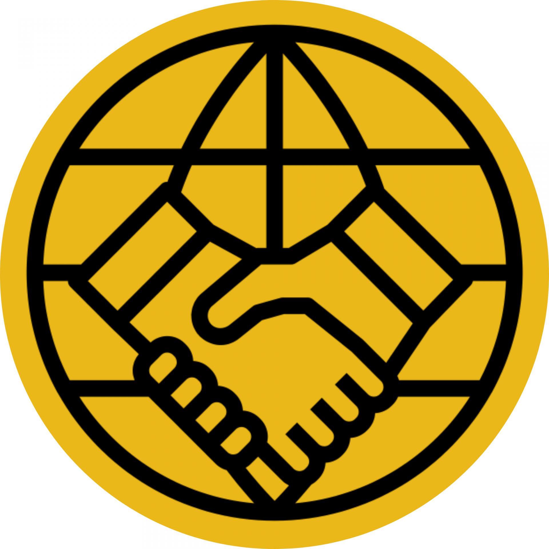 Icon Cooperação Institucional e Internacionalização; fundo amarelo