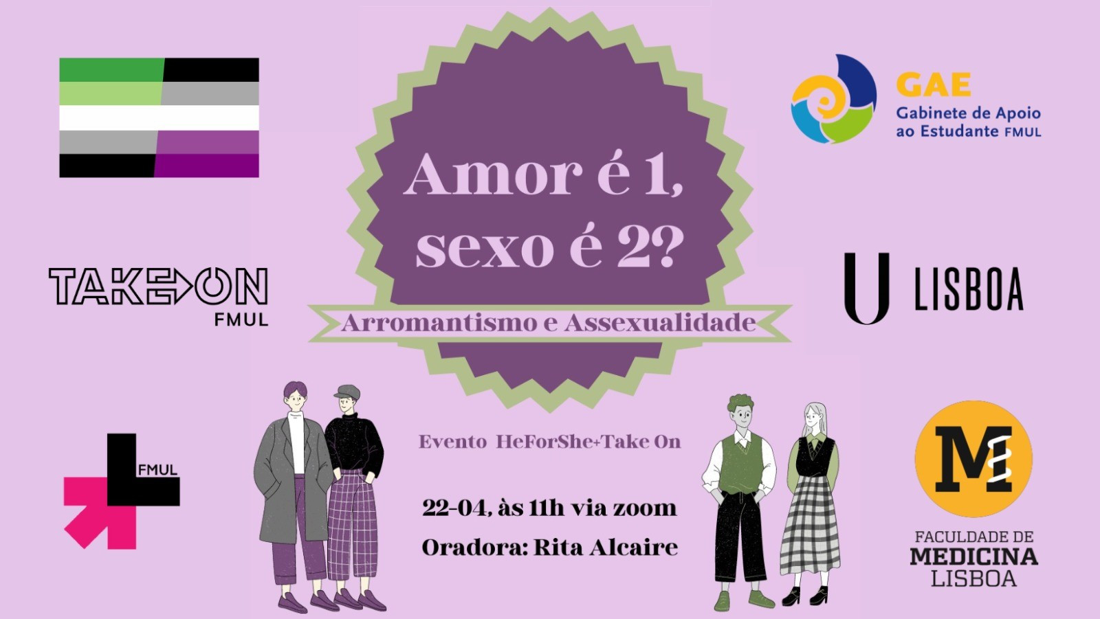 infografia Assexualidade e Arromantismo pelo projeto takeon