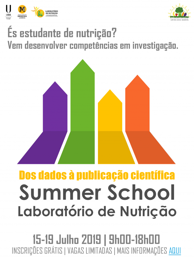 cartaz summer school licenciantura de ciências da nutrição