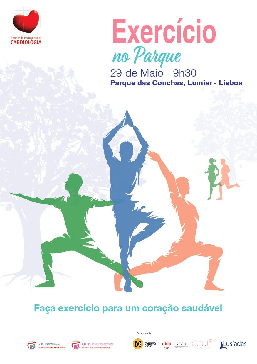 cartaz com desenhos de exercícios físicos