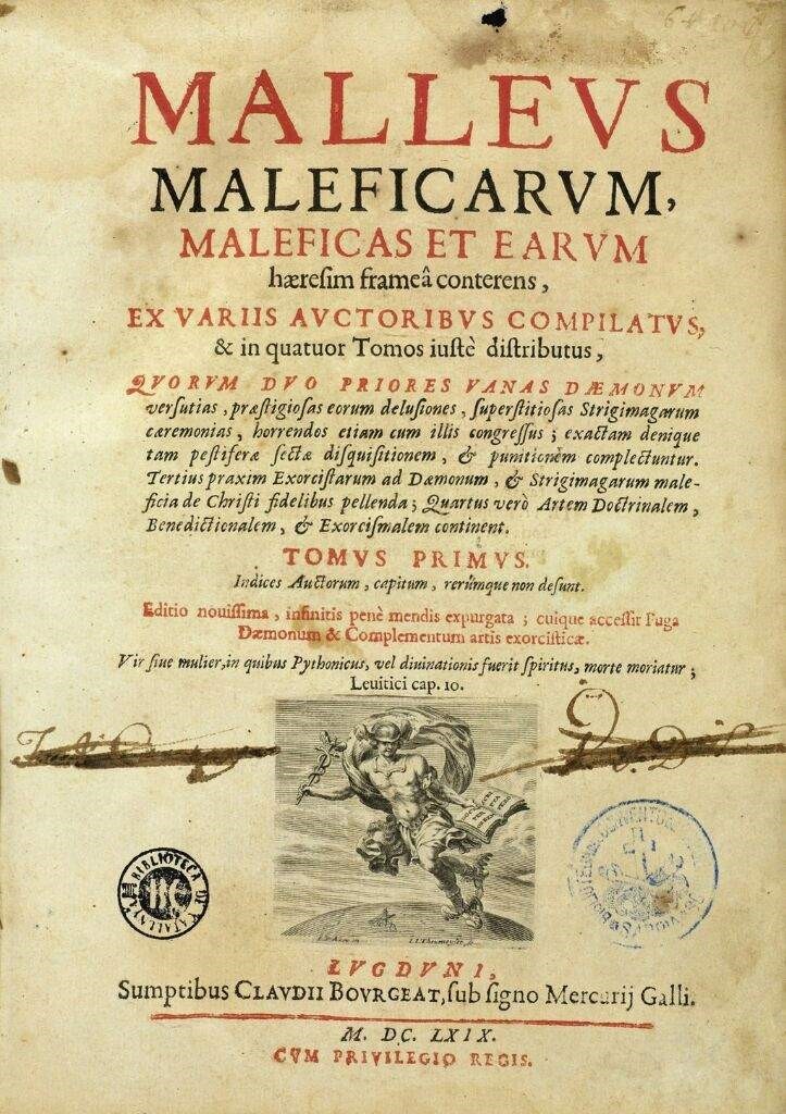 Folha de rosto da obra Malleus Maleficarum, 1669